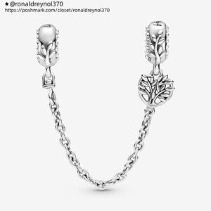 Pandora Heart Family Tree Safety Chain Charm
